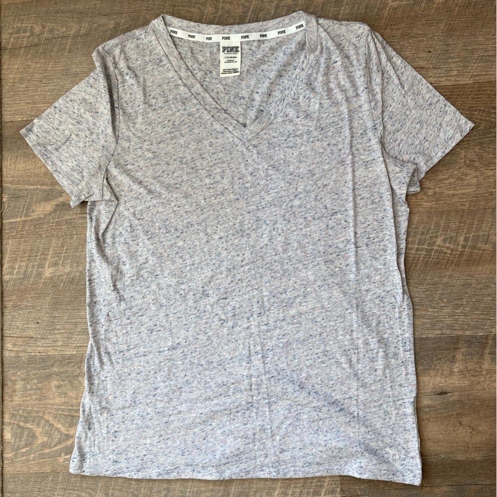 VS PINK | Speckled Grey Sleepwear Short Sleeve Shirt